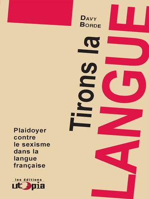 cover image of Tirons la langue